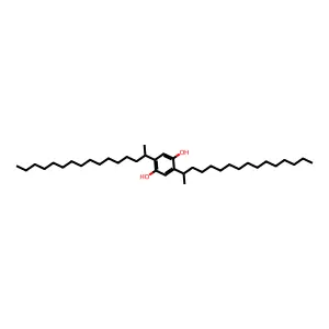 1,4-Benzenediol, bis(1-methylpentadecyl)- structure