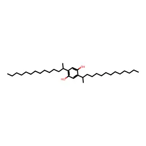 1,4-Benzenediol, bis(1-methyltridecyl)- structure