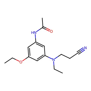 Acetamide, N-(((2-cyanoethyl)ethylamino)ethoxyphenyl)- structure