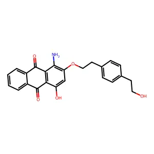 9,10-Anthracenedione, 1-amino-4-hydroxy-2-(2-(4-(2-hydroxyethyl)phenyl)ethoxy)- structure