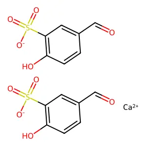 Benzenesulfonic acid, 5-formyl-2-hydroxy-, calcium salt (2:1) structure