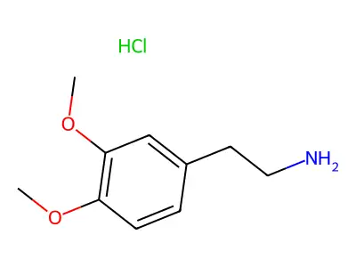 Homoveratrylamine hydrochloride structure