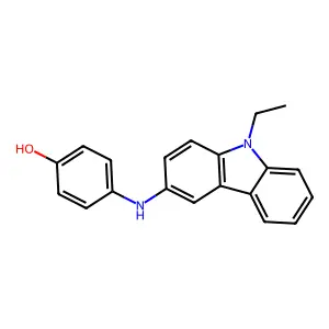 4-((9-ethyl-9H-carbazol-3-yl)amino)phenol structure