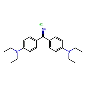 Benzenamine, 4,4'-carbonimidoylbis(N,N-diethyl-, hydrochloride (1:1) structure