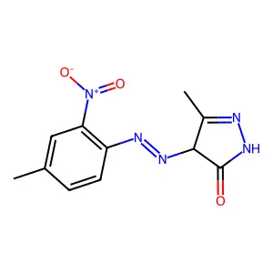 3H-Pyrazol-3-one, 2,4-dihydro-5-methyl-4-[2-(4-methyl-2-nitrophenyl)diazenyl]- structure