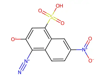 1-Naphthalenesulfonic acid, 4-diazo-3,4-dihydro-7-nitro-3-oxo- structure