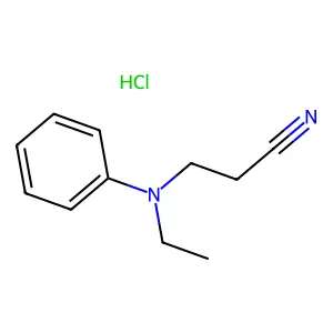 Propanenitrile, 3-(ethylphenylamino)-, hydrochloride (1:1) structure