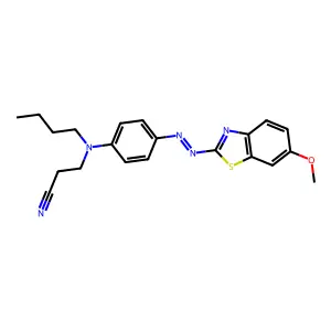 3-(Butyl(4-(2-(6-methoxy-2-benzothiazolyl)diazenyl)phenyl)amino)propanenitrile structure