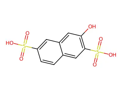 2-Hydroxynaphthalene-1,6-disulfonic acid structure
