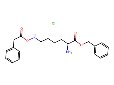Benzyl N6-benzyloxycarbonyl-L-lysinate hydrochloride structure