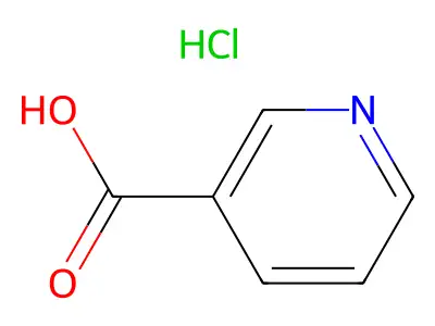 3-Pyridinecarboxylic acid, hydrochloride (1:1) structure