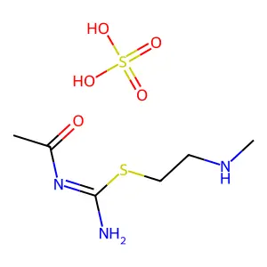 Pseudourea, 1-acetyl-2-(2-methylaminoethyl)-2-thio-, hydrogen sulfate structure