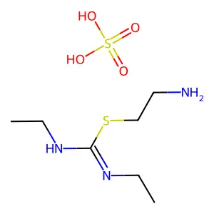 Pseudourea, 2-(2-aminoethyl)-1,3-diethyl-2-thio-, hydrogen sulfate structure