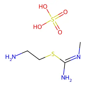Pseudourea, 2-(2-aminoethyl)-1-methyl-2-thio-, hydrogen sulfate structure