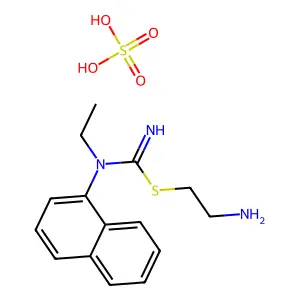 Pseudourea, 2-(2-aminoethyl)-1-naphthyl-2-thio-, ethylsulfate structure