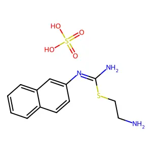 Pseudourea, 2-(2-aminoethyl)-1-(beta-naphthyl)-2-thio-, hydrogen sulfate structure