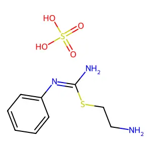 Pseudourea, 2-(2-aminoethyl)-1-phenyl-2-thio-, hydrogen sulfate structure