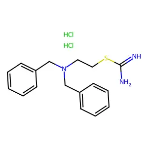 Pseudourea, 2-(2-(dibenzylamino)ethyl)-2-thio-, dihydrochloride structure