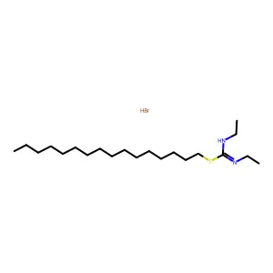 Pseudourea, 1,3-diethyl-2-hexadecyl-2-thio-, hydrobromide structure