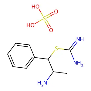 Sulfuric acid--2-amino-1-phenylpropyl carbamimidothioate (1/1) structure