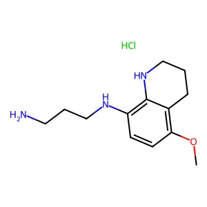 Quinoline, 1,2,3,4-tetrahydro-8-(3-aminopropyl)amino-6-methoxy-, hydrochloride structure