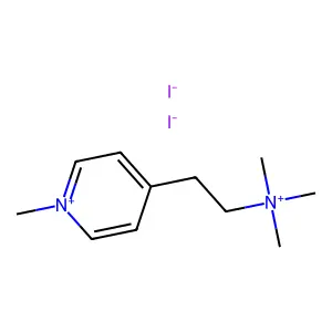 Pyridinium, 1-methyl-4-((trimethylammonio)ethyl)-, diiodide structure