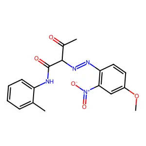 Butanamide, 2-[2-(4-methoxy-2-nitrophenyl)diazenyl]-N-(2-methylphenyl)-3-oxo- structure
