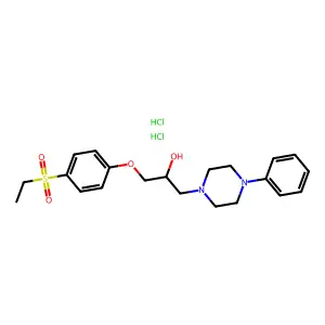 2-Propanol, 1-(4-ethylsulfonylphenoxy)-3-(4-phenylpiperazinyl)-, dihydrochloride structure