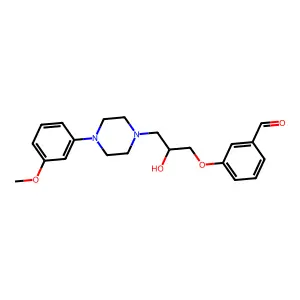 3-{2-Hydroxy-3-[4-(3-methoxyphenyl)piperazin-1-yl]propoxy}benzaldehyde structure