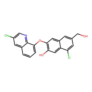 8-Quinolinol, 4,5'-dichloro-3'-hydroxy-2'-naphthoate structure