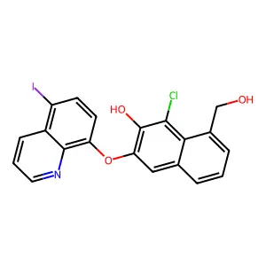 8-Quinolinol, 5-iodo-4'-chloro-3'-hydroxy-2'-naphthoate structure