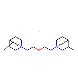 Quinuclidinium, 1,1'-oxydiethylenebis(3-methyl-, diiodide structure