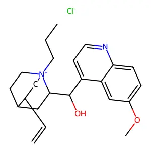 9-Hydroxy-6'-methoxy-1-propylcinchonan-1-ium chloride structure