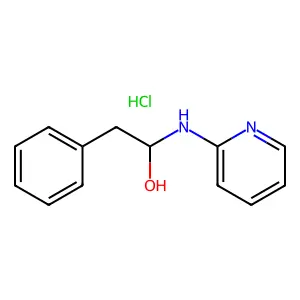 Phenethylamine, N-(2-pyridyl)-alpha-hydroxy-, hydrochloride structure