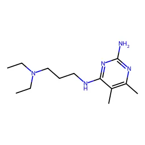 Pyrimidine, 2-amino-4-(gamma-diethylaminopropylamino)-5,6-dimethyl- structure