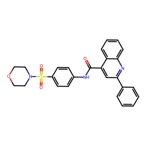 N-(4-morpholin-4-ylsulfonylphenyl)-2-phenylquinoline-4-carboxamide structure