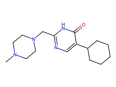 5-Cyclohexyl-2-((4-methylpiperazin-1-yl)methyl)pyrimidin-4(1H)-one structure