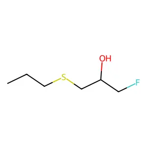 1-Fluoro-3-(propylsulfanyl)propan-2-ol structure
