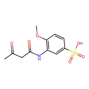 Benzenesulfonic acid, 3-((1,3-dioxobutyl)amino)-4-methoxy- structure
