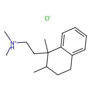1-Naphthaleneethylamine, 1,2,3,4-tetrahydro-N,N,1,2-tetramethyl-, hydrochloride structure