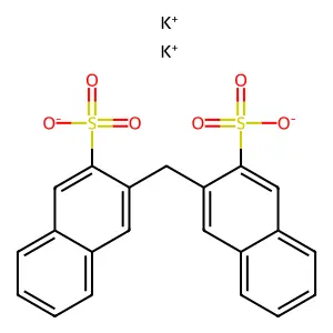 Dipotassium 3,3'-methylenedi(naphthalene-2-sulphonate) structure