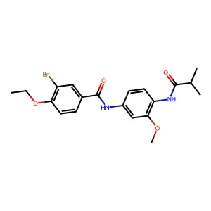 3-bromo-4-ethoxy-N-[3-methoxy-4-(2-methylpropanoylamino)phenyl]benzamide structure