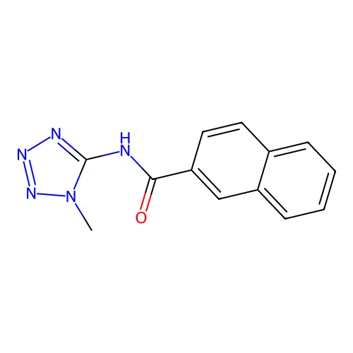 N-(1-methyltetrazol-5-yl)naphthalene-2-carboxamide structure