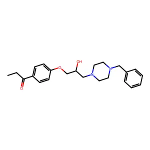 Propiophenone, 4'-(2-hydroxy-3-(4-benzylpiperazinyl)propoxy)- structure