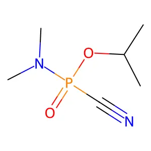 Phosphoramidocyanidic acid, dimethyl-, 1-methylethyl ester structure