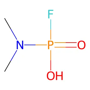 Phosphoramidofluoridic acid, dimethyl- structure