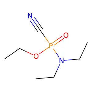 Ethyl N,N-diethylphosphoramidocyanidate structure