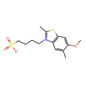 benzothiazolium, 6-methoxy-2,5-dimethyl-3-(4-sulfobutyl)-, inner salt structure