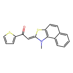 Ethanone, 2-(1-methylnaphtho[1,2-d]thiazol-2(1H)-ylidene)-1-(2-thienyl)- structure