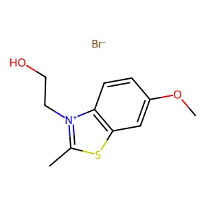 Benzothiazolium, 3-(2-hydroxyethyl)-6-methoxy-2-methyl-, bromide (1:1) structure